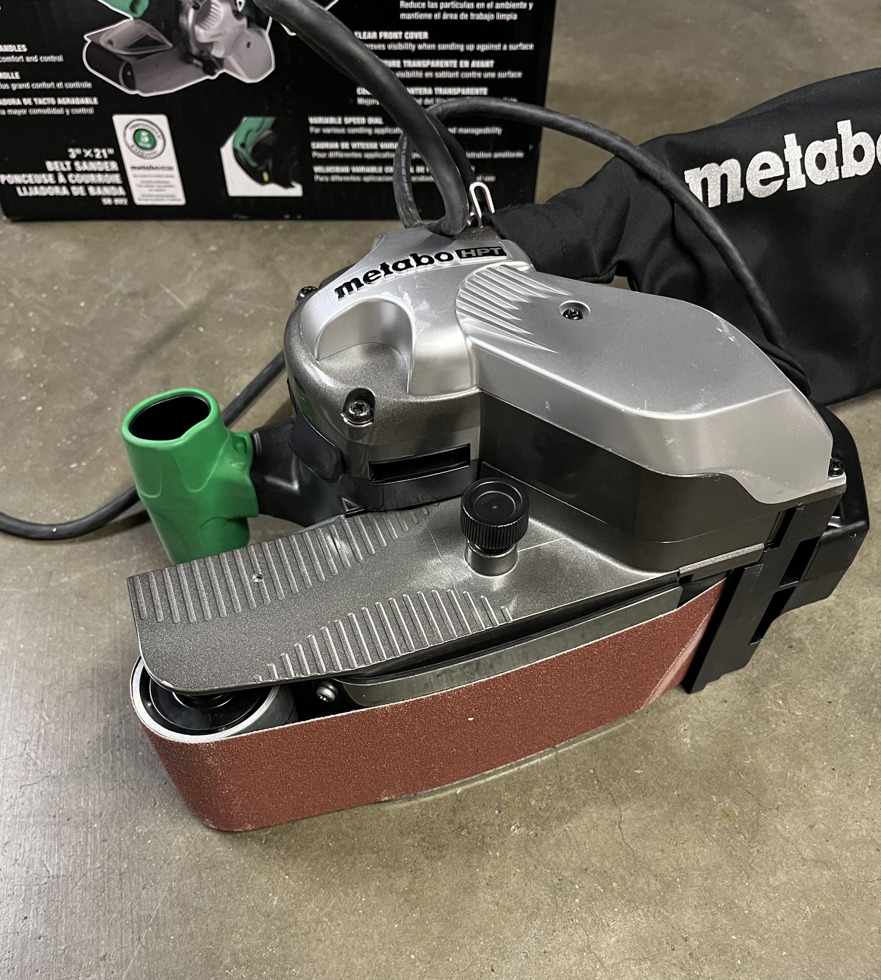 Metabo HPT Belt Sander | 3 x 21 Inch | For Woodworking | Variable Speed | 9.0 Amp Motor | Soft Grip | SB8V2