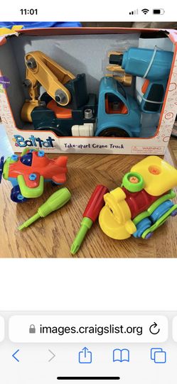 Battat NEW Take Apart Crane & Bonus Small Ones