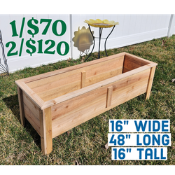 48” Cedar Raised Planter Box