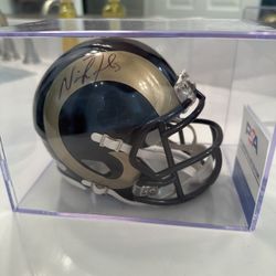 Nick Foles Autographed Mini Helmet (PSA Certified)