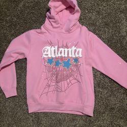  Pink Sp5der Atlants hoodie