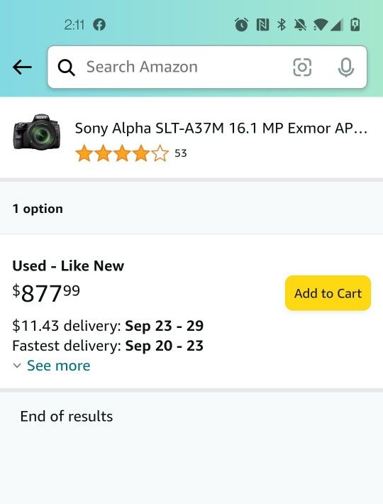 SONY Digital SLR Camera