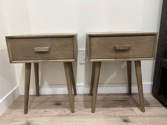 2 Wood Nightstands