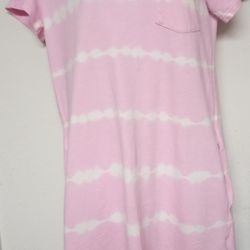 Style & Co Women's Pink and White Dress Medium