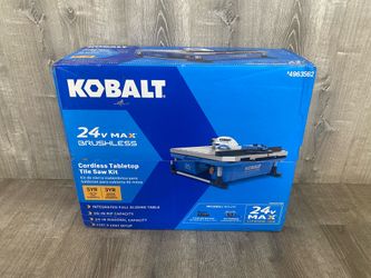 Kobalt 24V Cordless Wet Tabletop Sliding Table Saw Kit