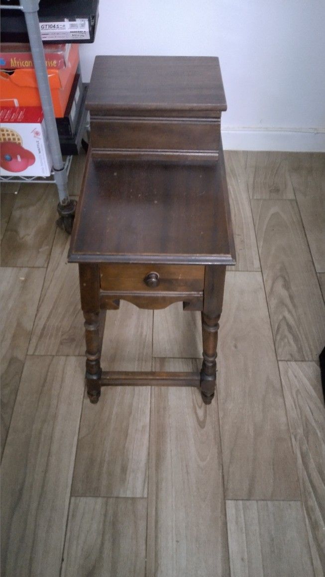 Antique Jacobean Style Humidor Table Tobacco Cigars