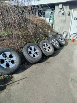 Jeep Wheels and tires, $350