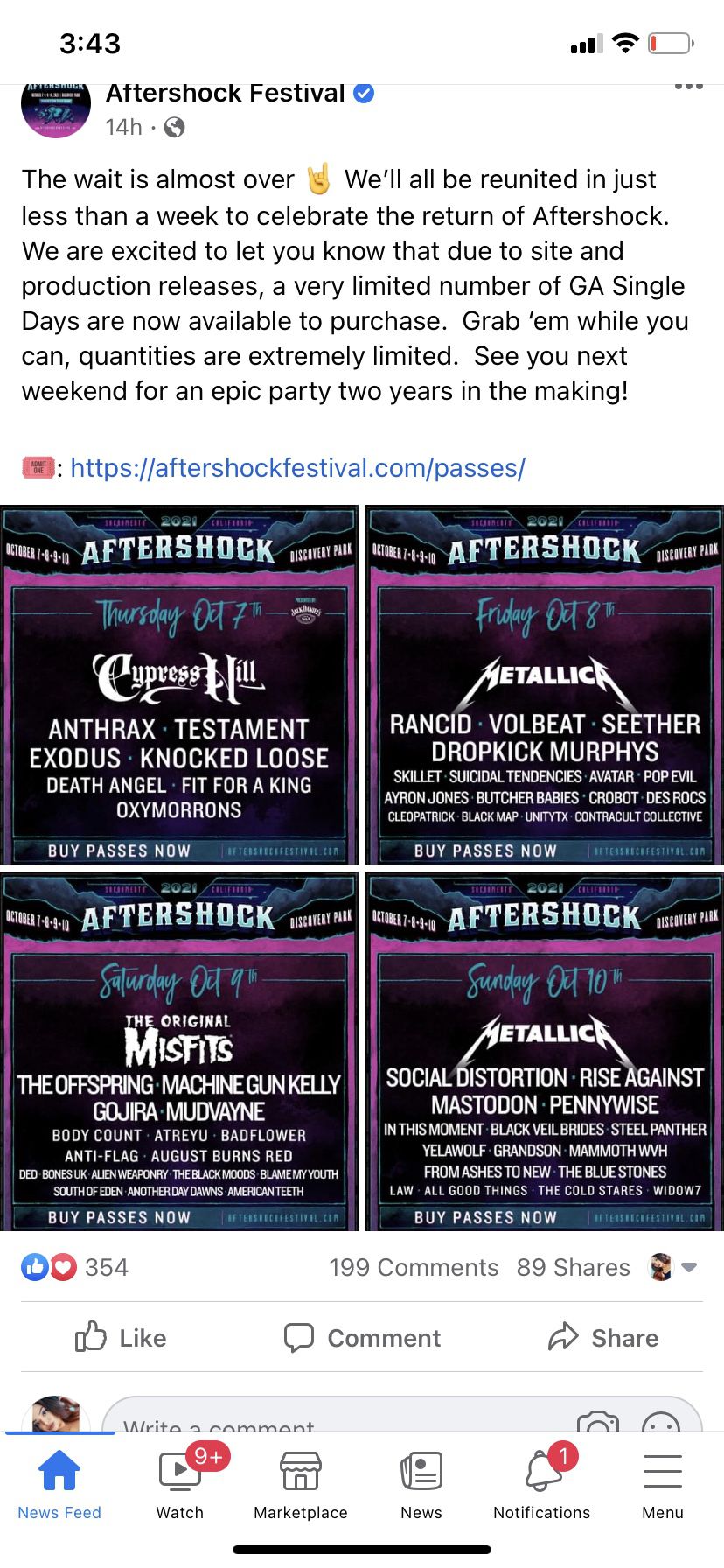 Aftershock 4 Day Pass