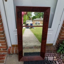 Beautiful vintage Tiger Wood mirror