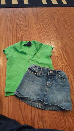 Polo 3t top and gymboree skirt 3t both for 5.00