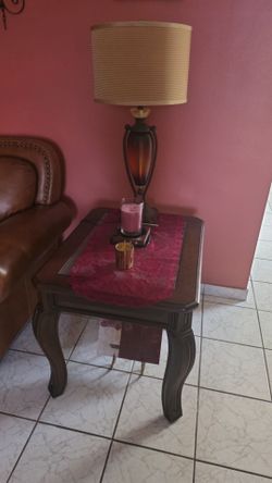 End table Brown wood
