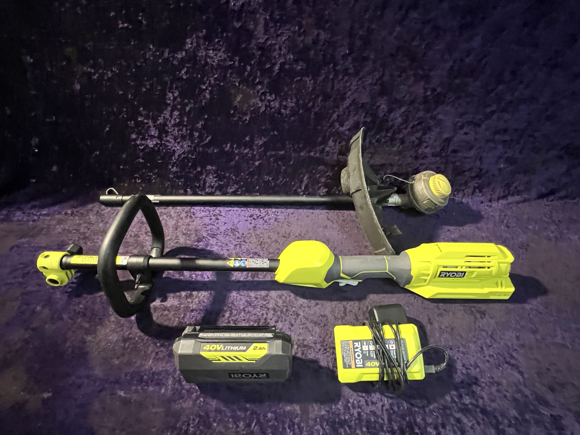 Ryobi 40v Expand It Attachment Capable String Trimmer W 2 0ah Battery