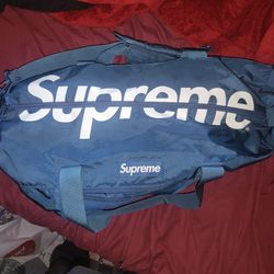 Supreme Teal/Blue Duffle Bag Authentic 