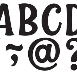 Teachers Created Resources Black Wild Whimsy 3" Magnetic Letters (TCR77516)