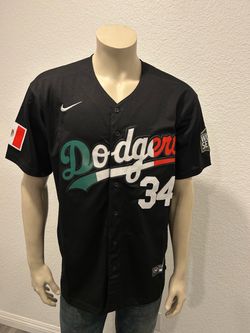 Fernando Valenzuela Dodgers  Black stitched Jersey