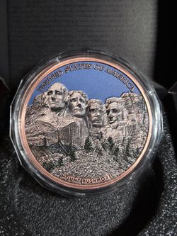 1 Kilo .999 Fine Copper Mount Rushmore – Colorized Copper – Limited Edition