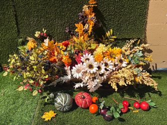 Bundle of autumn flowers (32 in total and pumpkins included)
