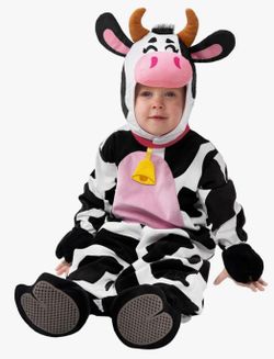 Spooktacular Creations Halloween Baby Cow Costume Costume Toddler, cow costume kids for Infant Halloween Farm Dress Up Party