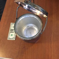Name brand Gorham Siverplated Ice Bucket with glass insert