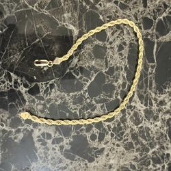 14K Gold Rope Bracelet 
