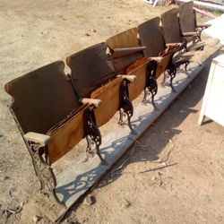 Vintage Movie Theater Chairs 
