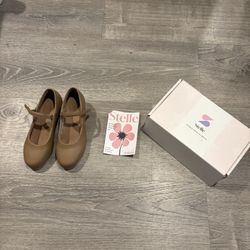 Stelle Tap Shoes SD03 — Tan, Youth Size 1 