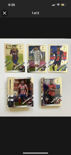 2020-21 Topps Chrome UEFA UCL COMPLETE Base Lot Messi Ronaldo Mbappe Neymar