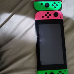 Nintendo Switch With Two Controllers