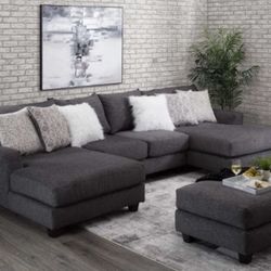 Brand New a Sectional With Ottoman 