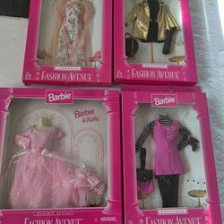 4 Barbie Outfits 3-1997 And 1 1996