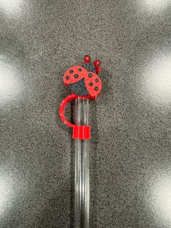 🐞 Ladybug Straw Topper | 3D Printed | Stanley-Size Tumblers ❤️🖤