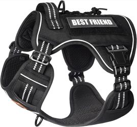 Pet Marvel Heavy Duty Dog Harness with Handle, No Pull Adjustable Outdoor Vest with Metal Buckles