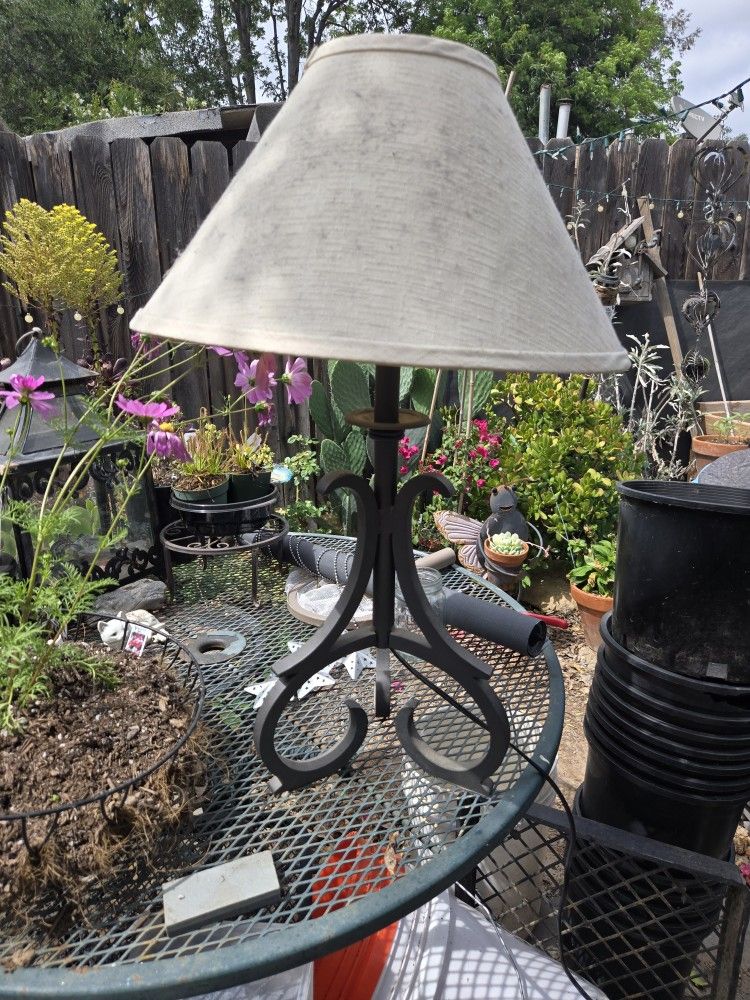 Lamp- Wrought Iron Base