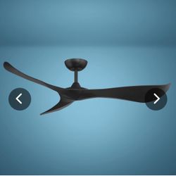 Patriot Lighting™️ Gannon 56” Black Indoo/Outdoor Ceiling Fan DC Motor W/Remote