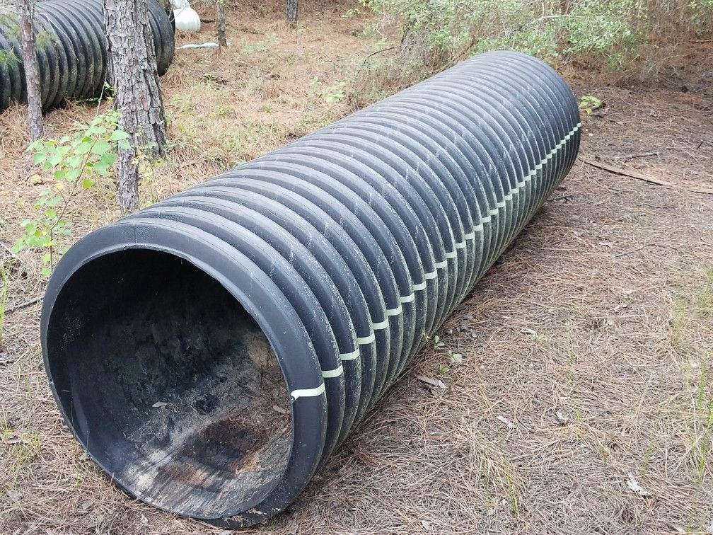 Culvert Pipe. Corrugated HDPE. 2.5 ft ID