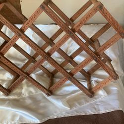 Vintage Wood Wine Rack