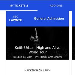 Keith Urban: High and Alive World Tour 2 Tickets