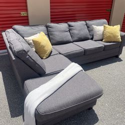 Dark Gray Sectional Couch- Delivery Available 🚚