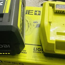 Ryobi 40v Battery 6ah And Ryobi Rapid Charger 40v