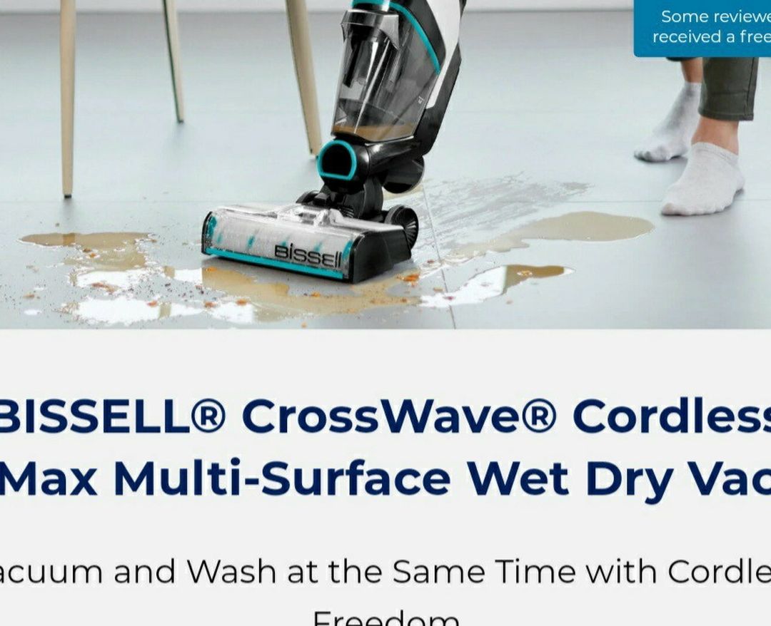 Bissell Crosswave Cordless Max Floor Cleaner Vacuum / Mop