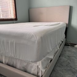 Full Sized Bed Frame and Mattress Set