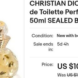 CHRISTIAN DIOR Dolce Vita Eau de Toilette Perfume Spray 1.7oz 50ml 