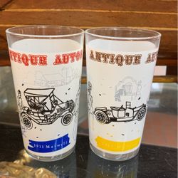 1911 Maxwell 1913 Hudson Retro Bar Ware Tumbler Automotive Drinking Glasses
