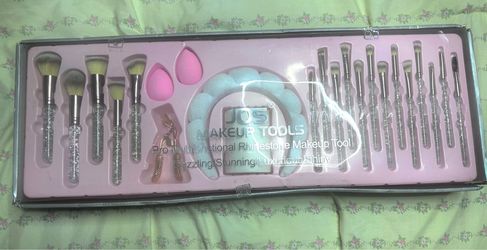 Silver Glitter make up Brush set