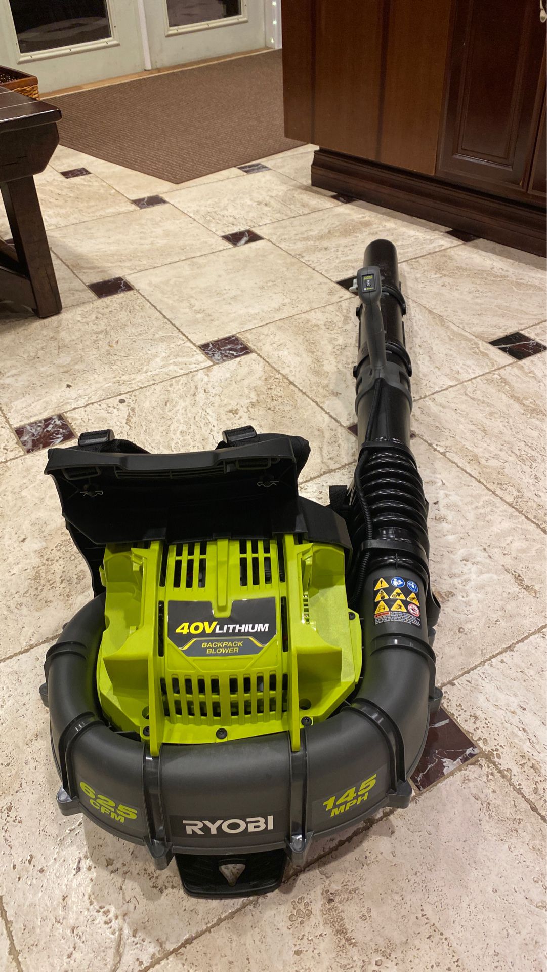 Ryobi 40 volt backpack leaf blower