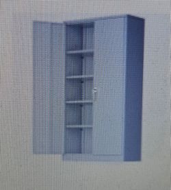 Contemporary 72" high Lockable metal storage cabinets.