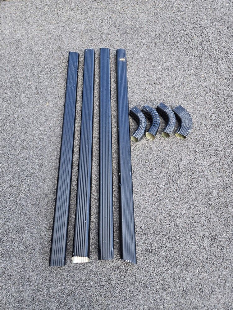 3 Inch Black Aluminum downspout extenders