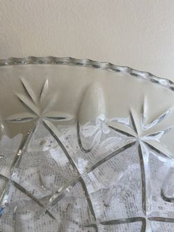 Vintage 5 Pc Lot Of Platter, Bowl, Sugar bowl, 2 Candlesticks