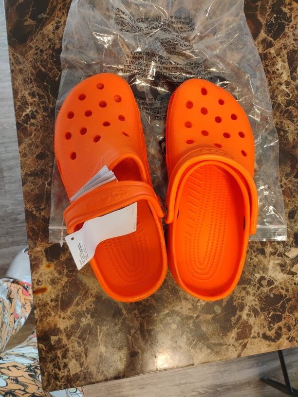 Orange Crocs