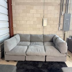 Modular Gray Sectional Couch